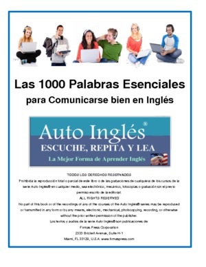 Las 1000 Palabras Esenciales para Comunicarse bien en Inglés