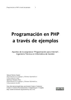 Programación en PHP a través de ejemplos