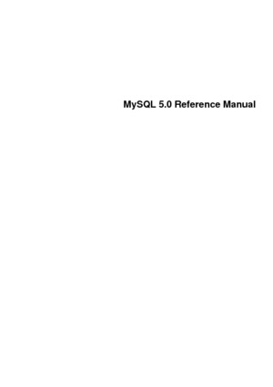 Manual de Referencia MySQL 5.0