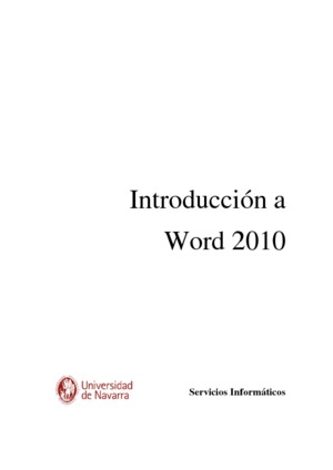 Introducción a Word 2010